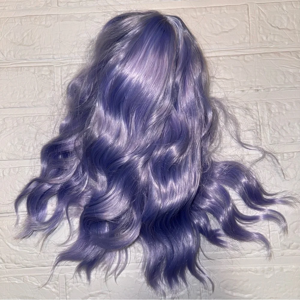 New Purple Bang w/ Waves Wig